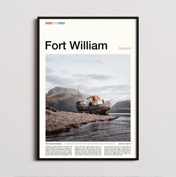Fort William - Shipwreck On The Shore - Travel Print