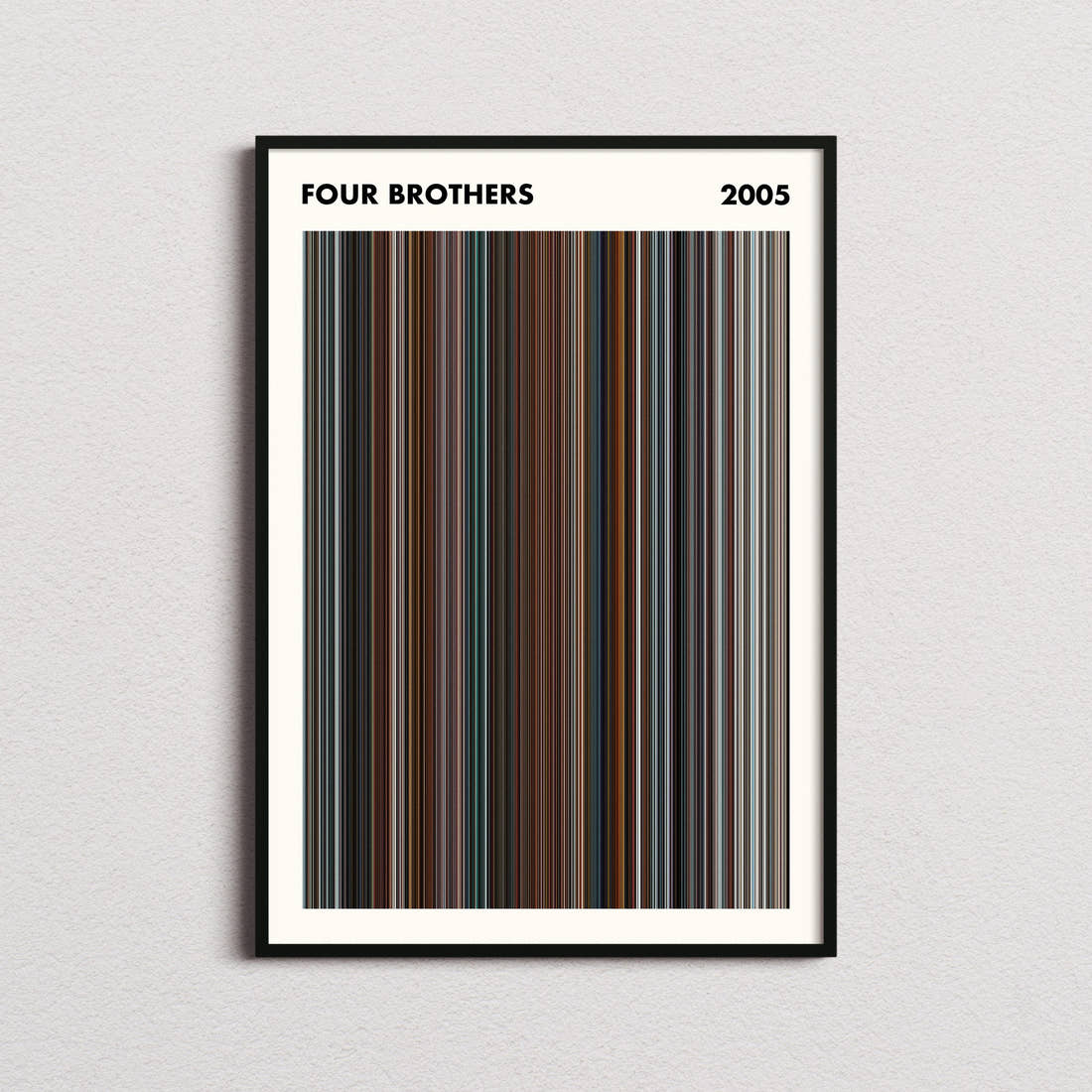 Four Brothers Movie Barcode Poster - Simplified