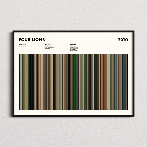 Four Lions Movie Barcode Poster