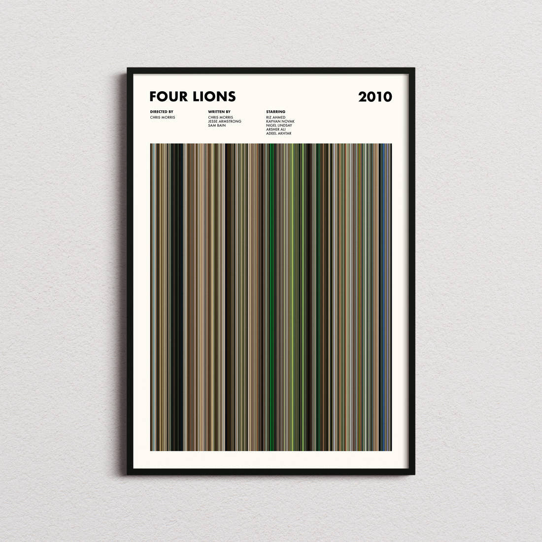 Four Lions Movie Barcode Poster