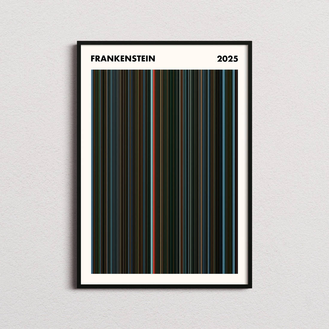 Frankenstein Movie Barcode Poster - Simplified