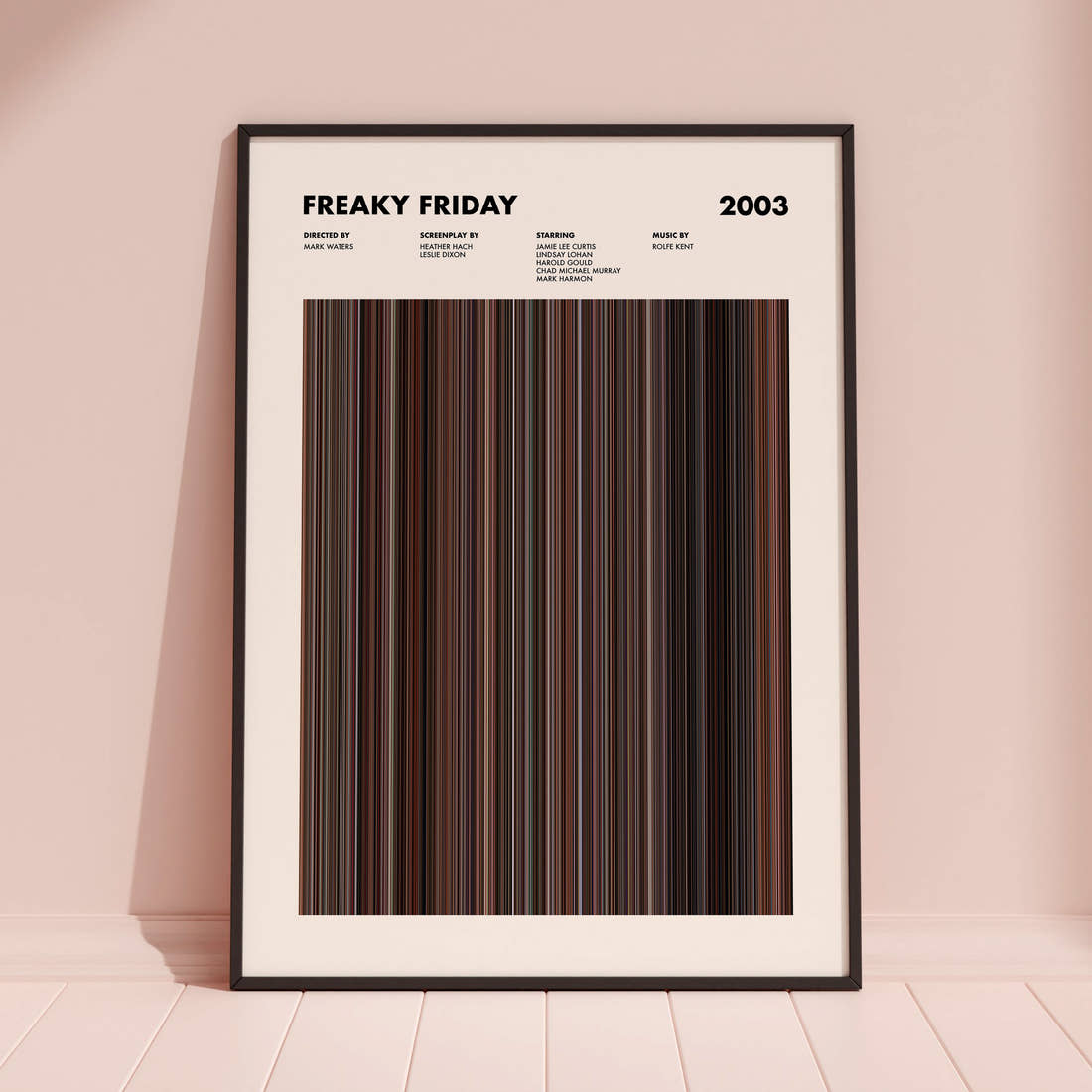 Freaky Friday Movie Barcode Poster