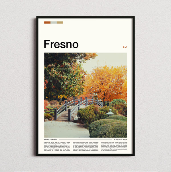 Fresno - Autumn Garden - Travel Print