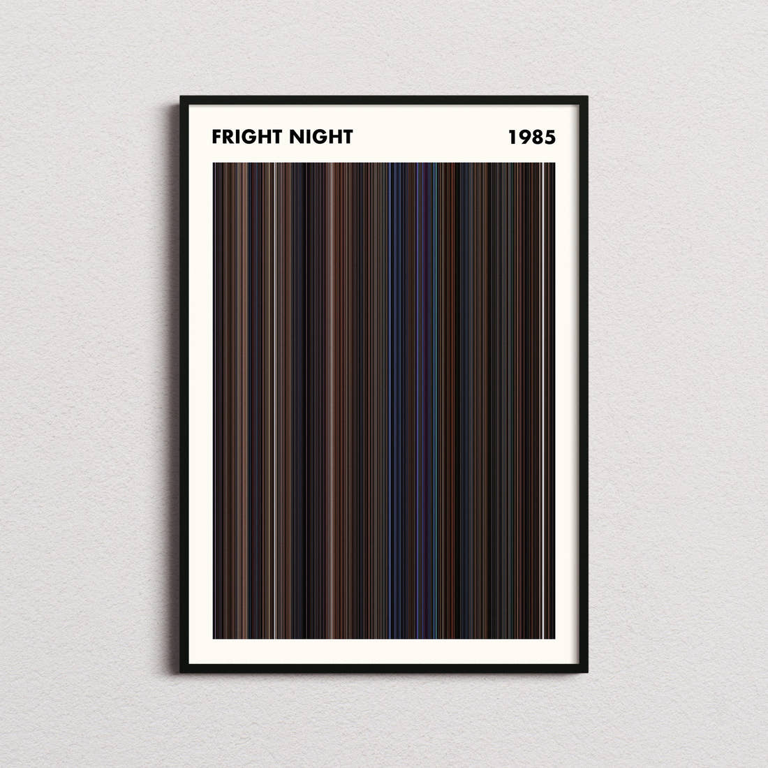 Fright Night Movie Barcode Poster - Simplified