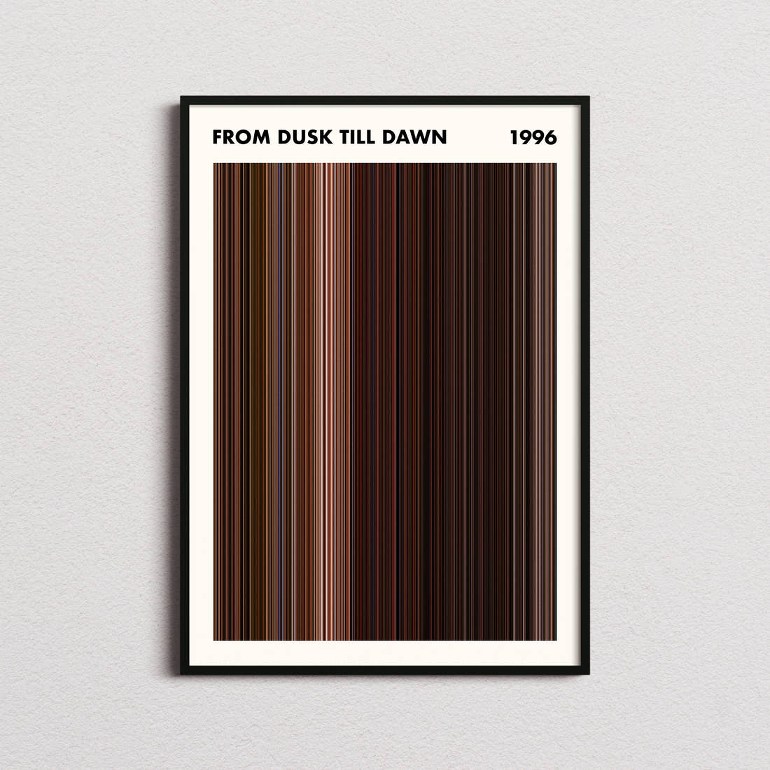 From Dusk till Dawn Movie Barcode Poster - Simplified