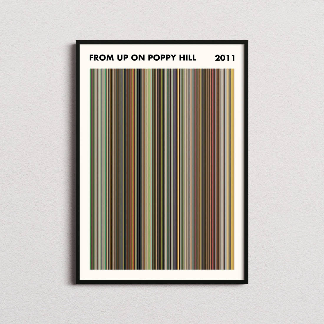 From Up on Poppy Hill Movie Barcode Poster - Simplified