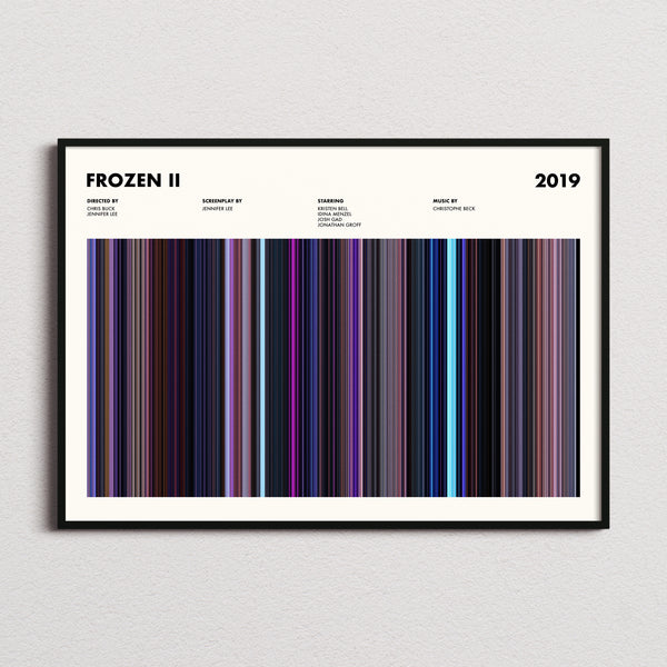 Frozen II Movie Barcode Poster