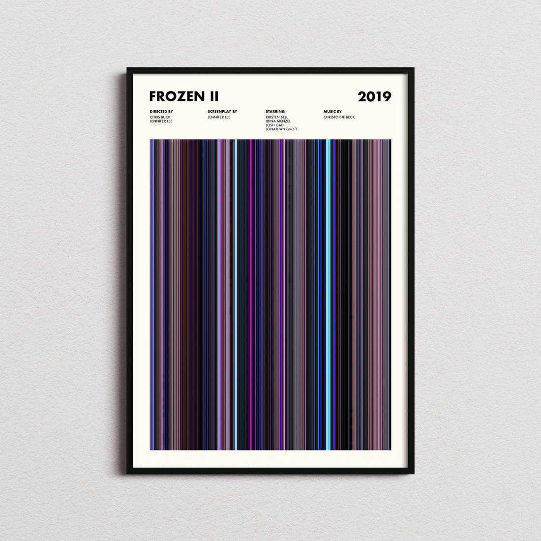 Frozen II Movie Barcode Poster