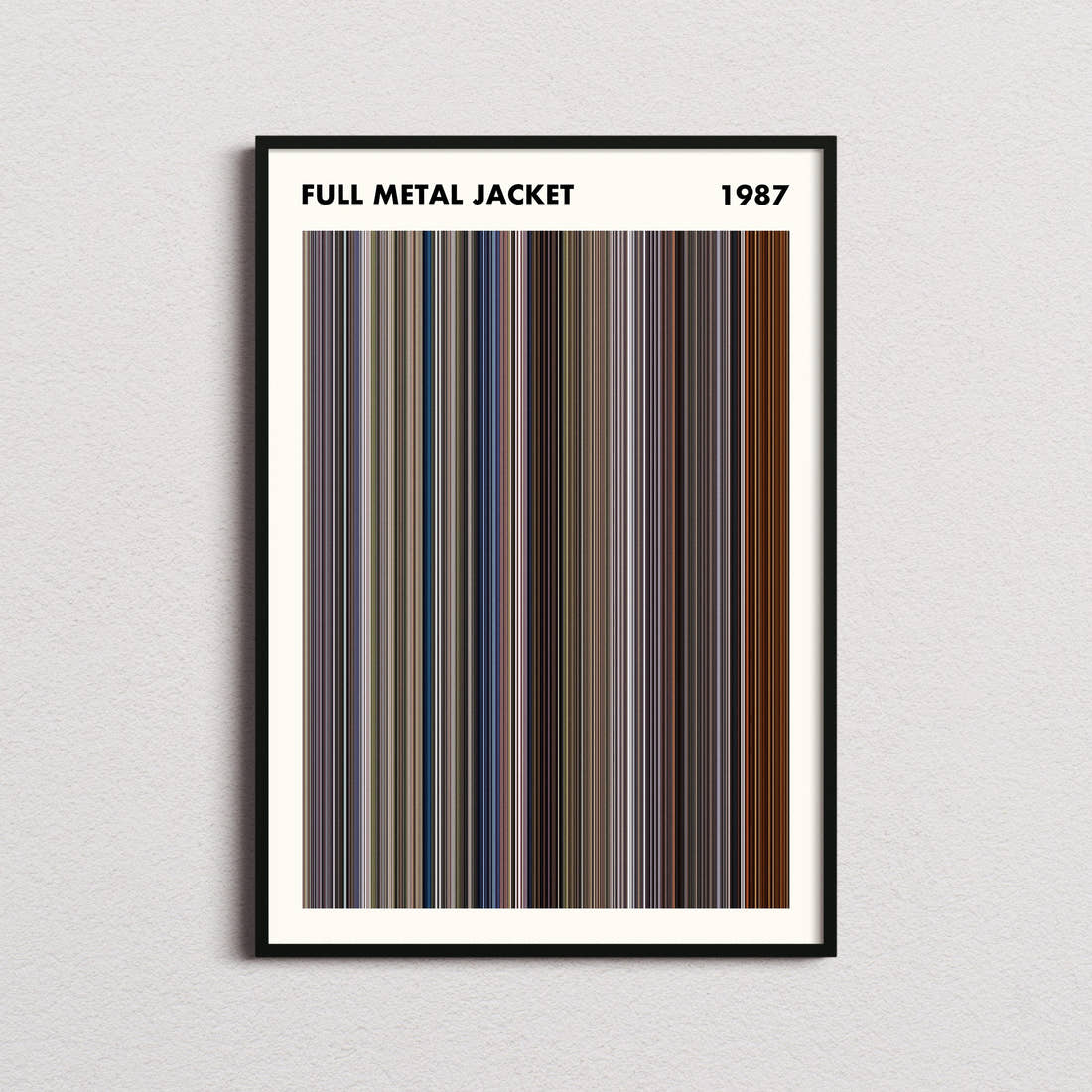 Full Metal Jacket Movie Barcode Poster - Simplified