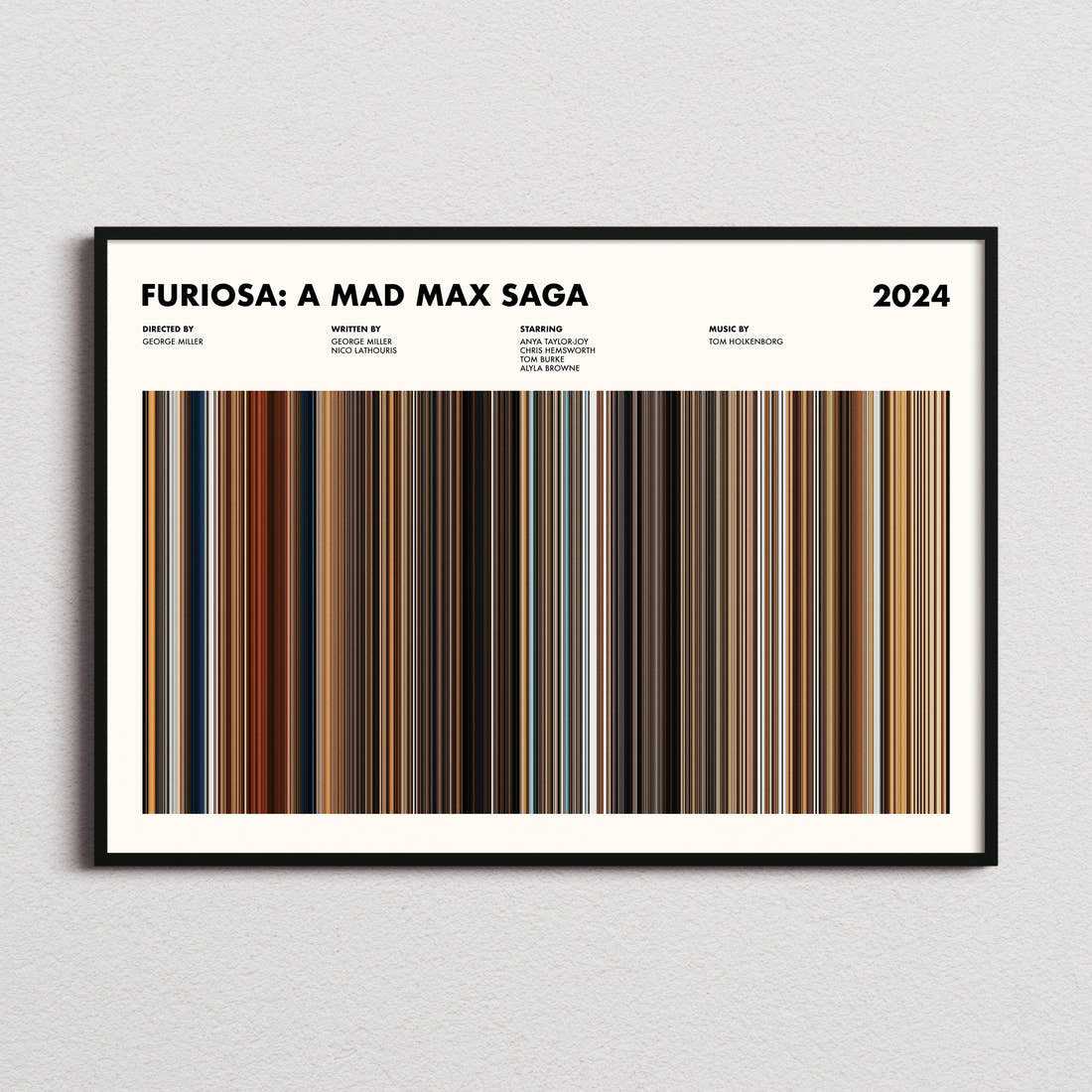 Furiosa: A Mad Max Saga Movie Barcode Poster