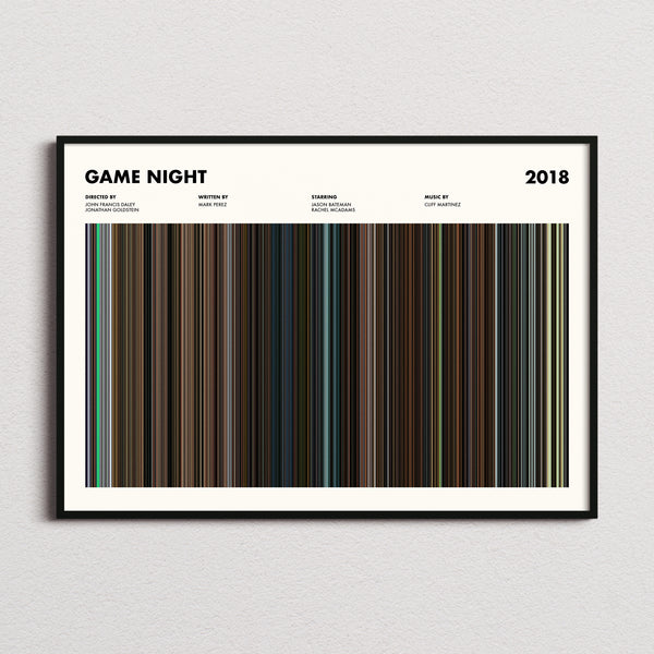 Game Night Movie Barcode Poster