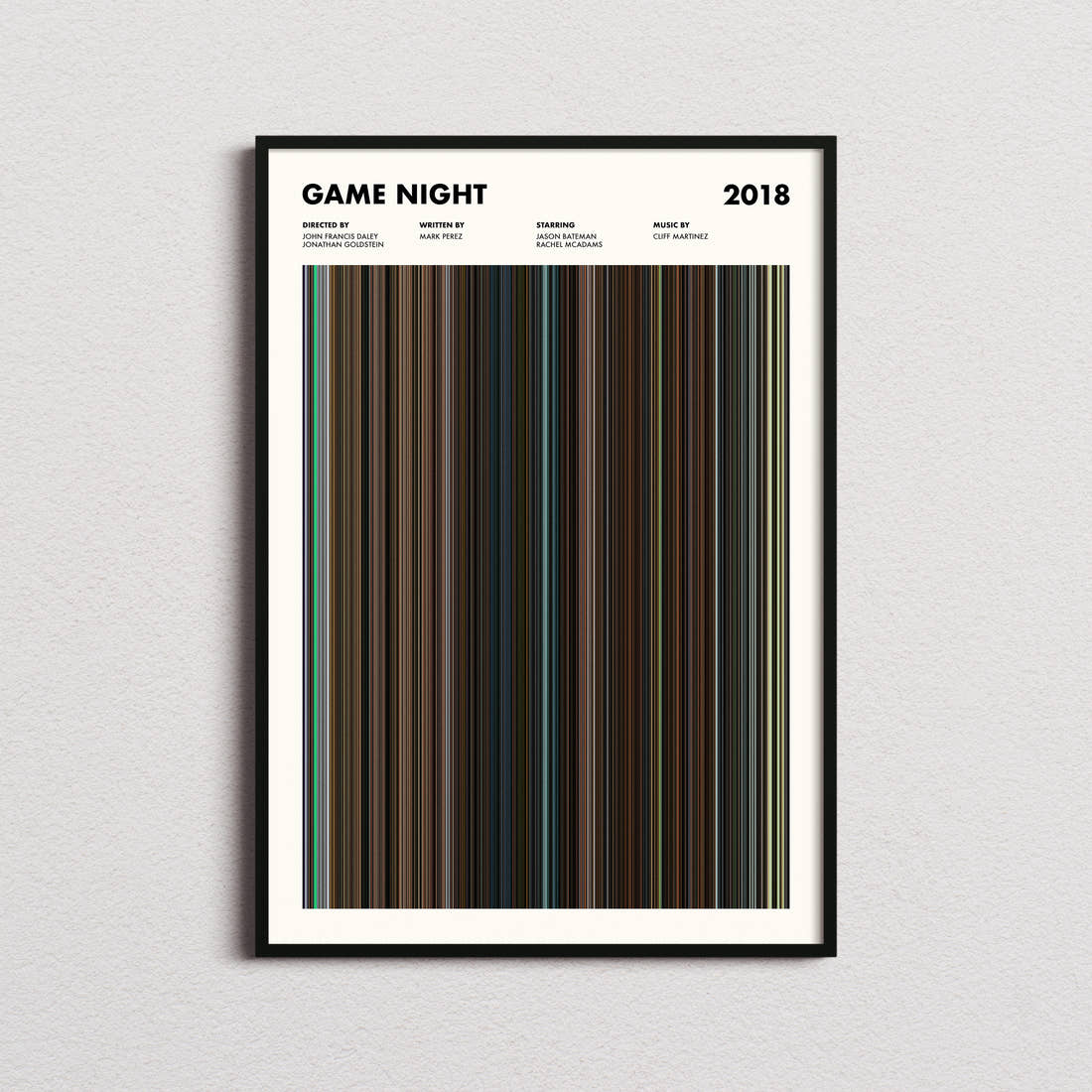 Game Night Movie Barcode Poster