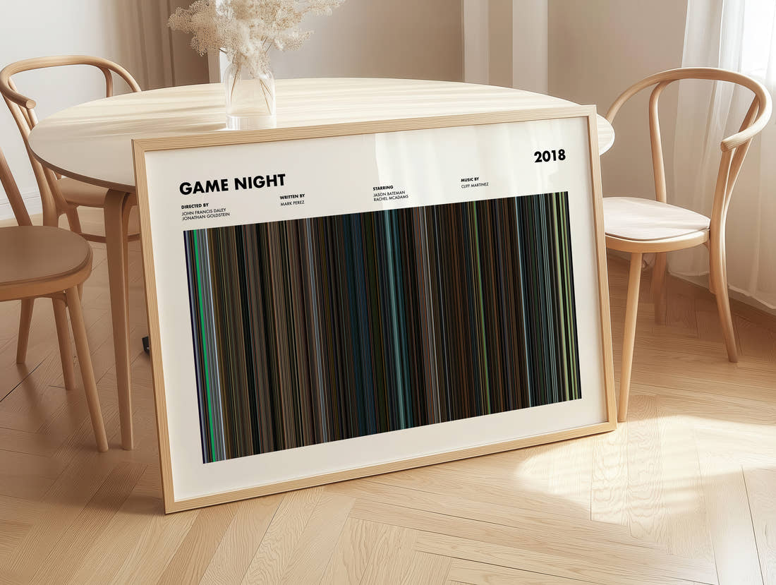 Game Night Movie Barcode Poster