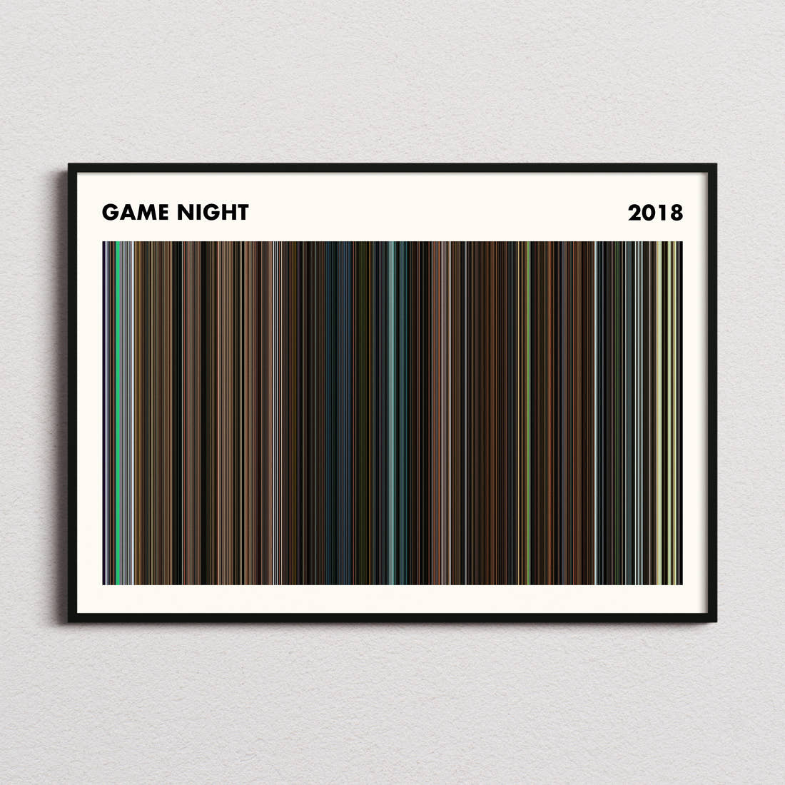 Game Night Movie Barcode Poster - Simplified