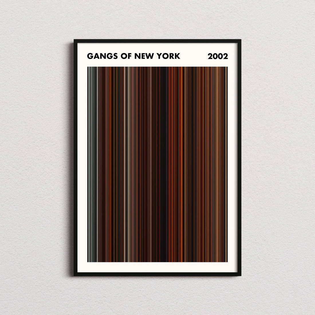 Gangs of New York Movie Barcode Poster - Simplified
