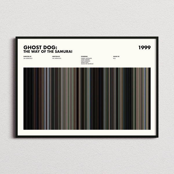 Ghost Dog the Way of the Samurai Movie Barcode Poster