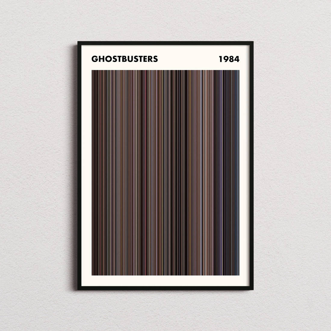 Ghostbusters Movie Barcode Poster - Simplified