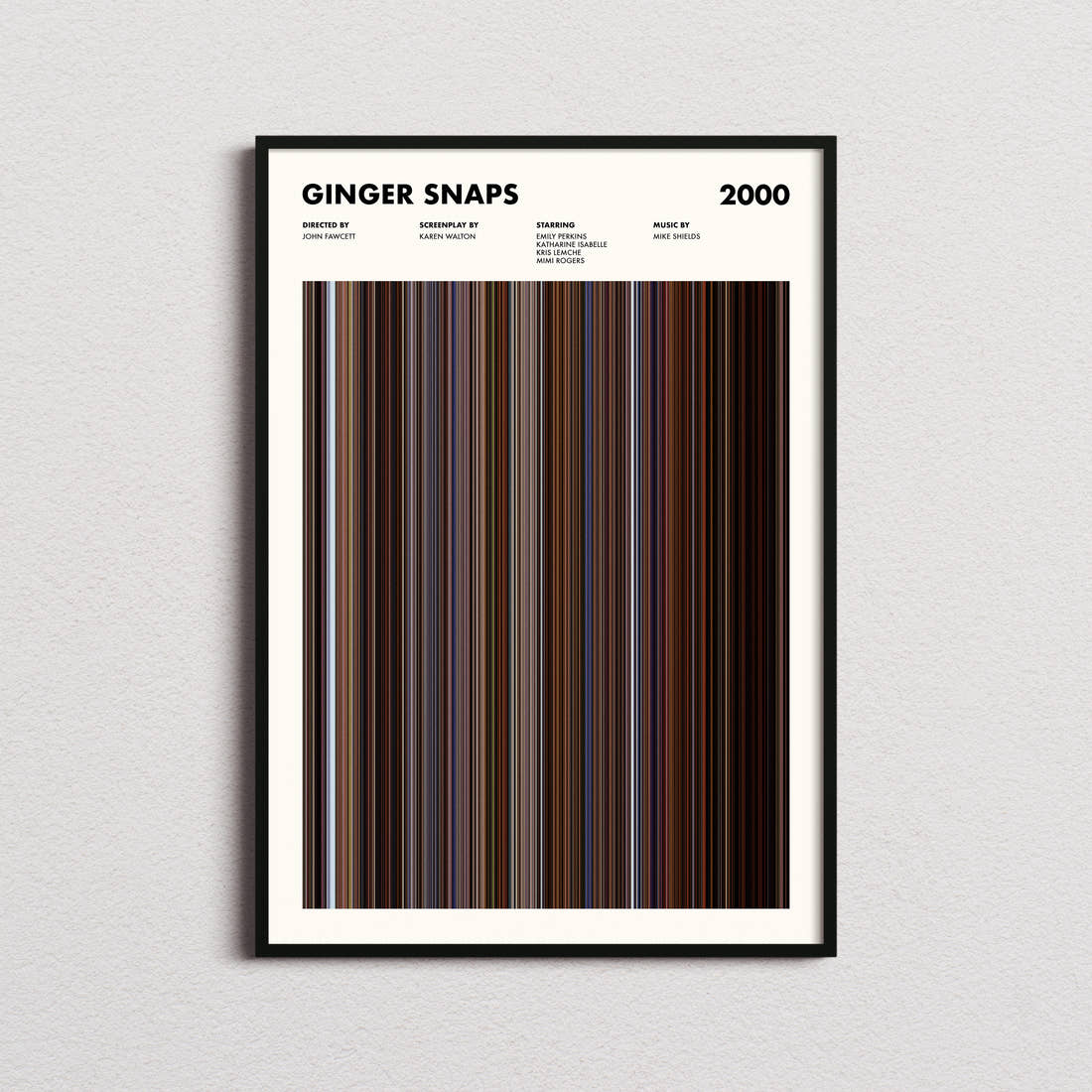 Ginger Snaps Movie Barcode Poster