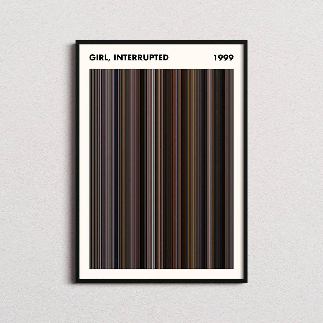Girl, Interrupted Movie Barcode Poster - Simplified