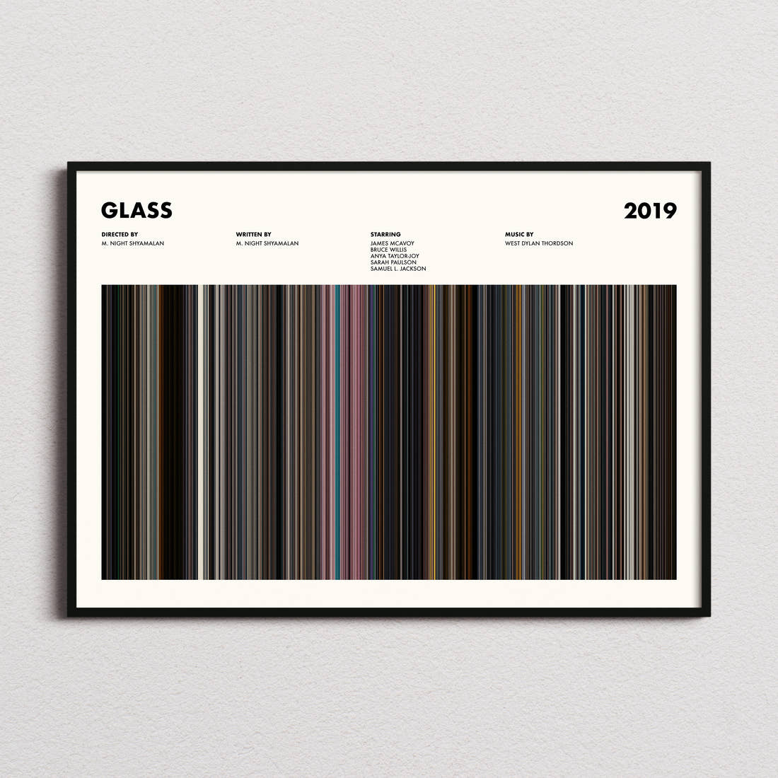 Glass Movie Barcode Poster
