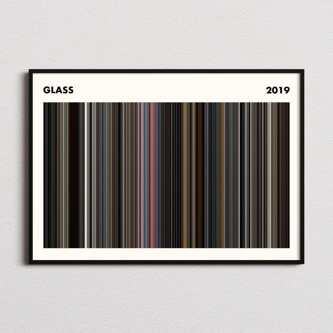 Glass Movie Barcode Poster - Simplified