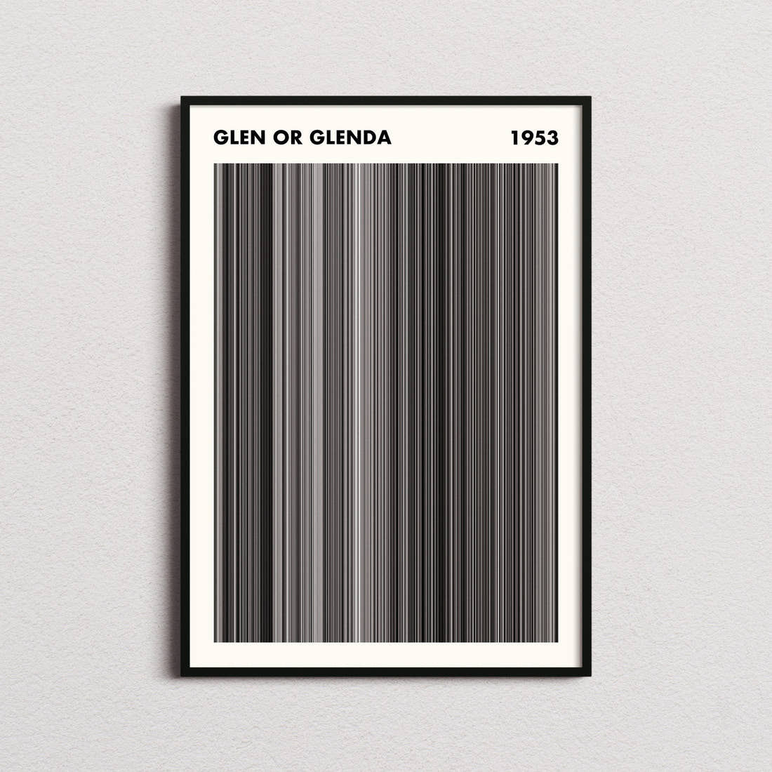 Glen or Glenda Movie Barcode Poster - Simplified