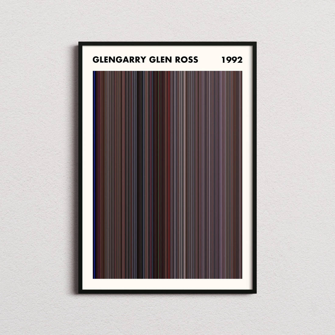 Glengarry Glen Ross Movie Barcode Poster - Simplified