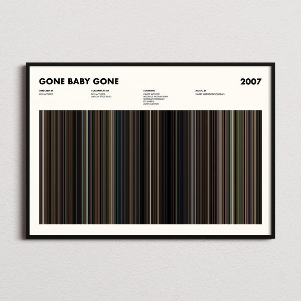 Gone Baby Gone Movie Barcode Poster