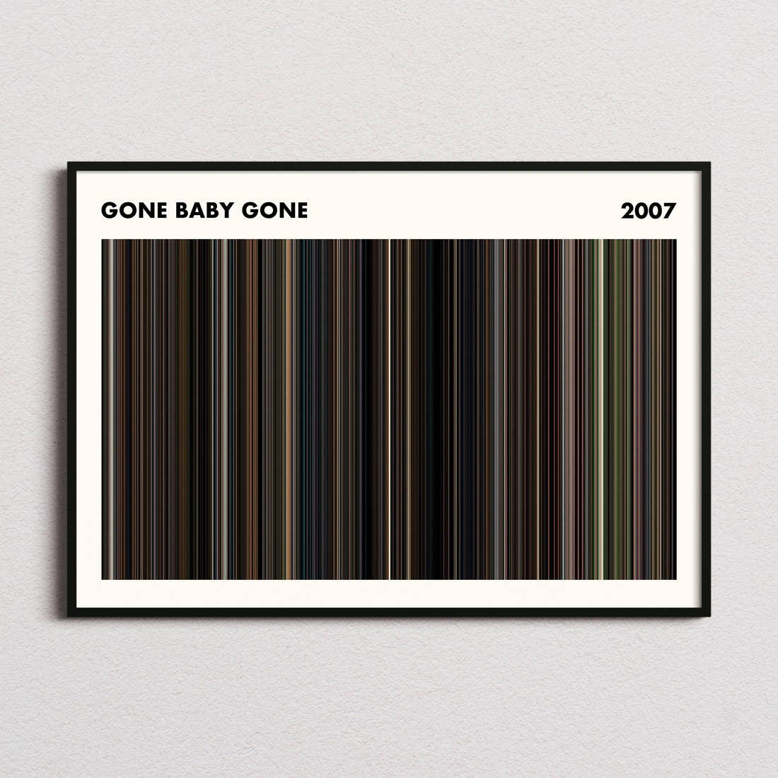 Gone Baby Gone Movie Barcode Poster - Simplified