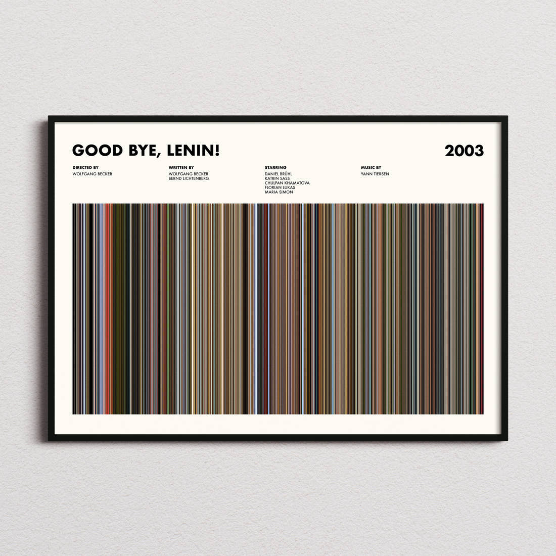 Good Bye, Lenin! Movie Barcode Poster