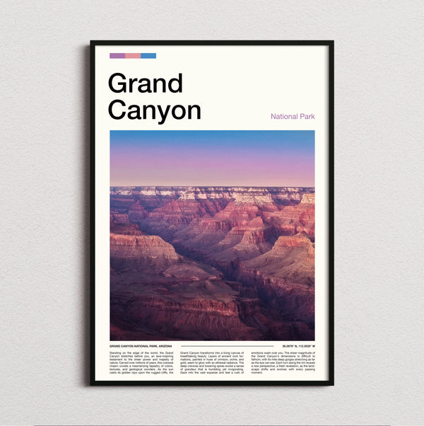 Grand Canyon - Canyon At Sunset - Travel Print