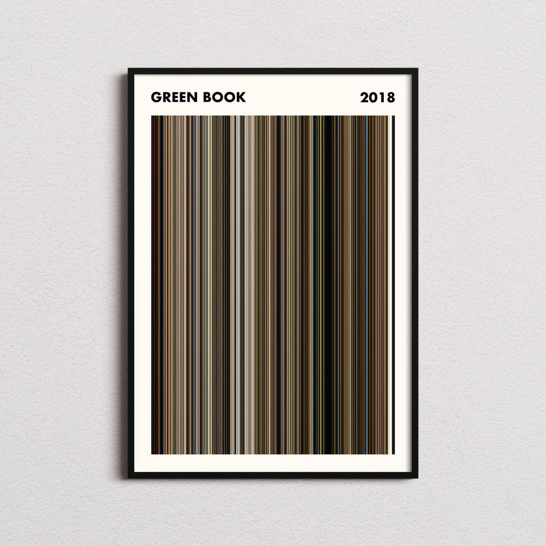 Green Book Movie Barcode Poster - Simplified