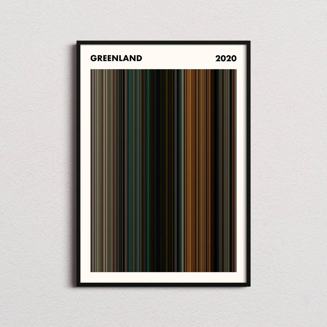 Greenland Movie Barcode Poster - Simplified