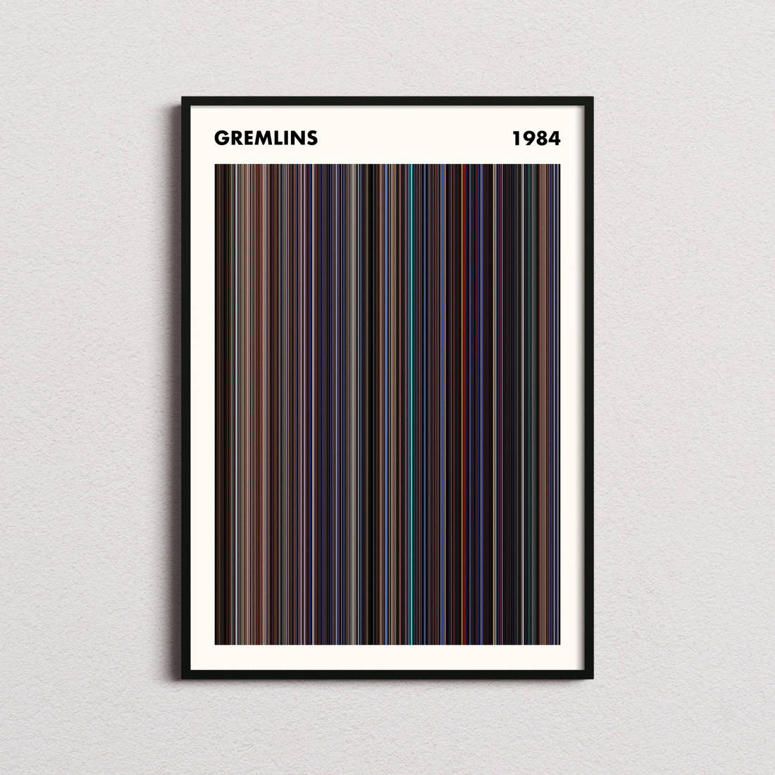 Gremlins Movie Barcode Poster - Simplified