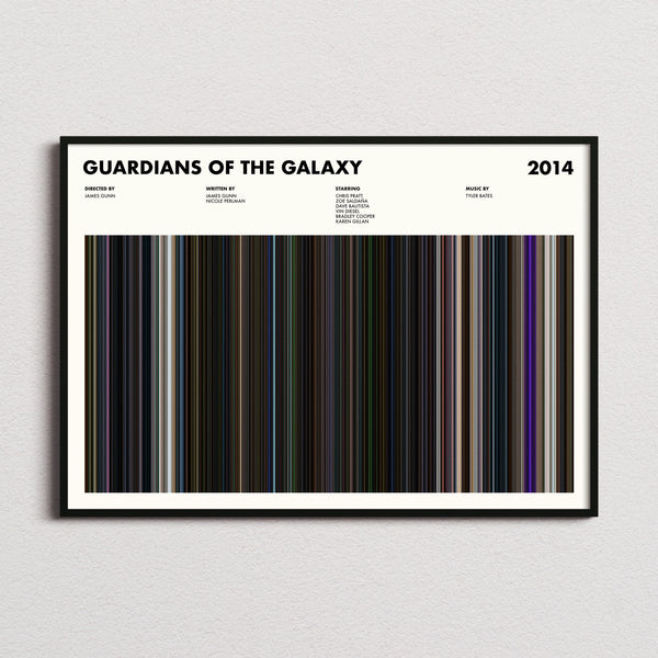 Guardians of the Galaxy Movie Barcode Poster