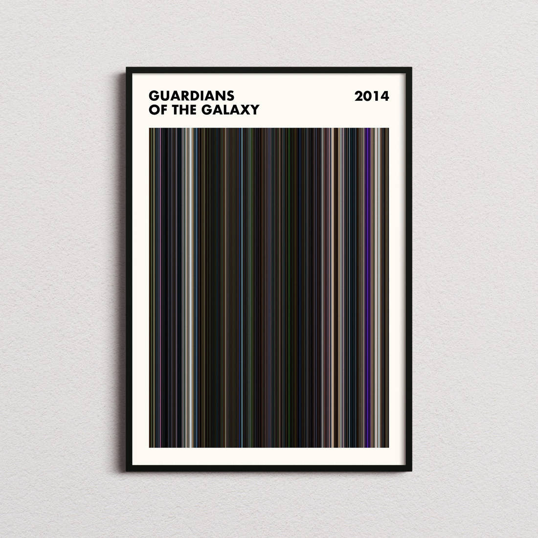 Guardians of the Galaxy Movie Barcode Poster - Simplified