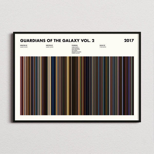 Guardians of the Galaxy Vol 2 Movie Barcode Poster