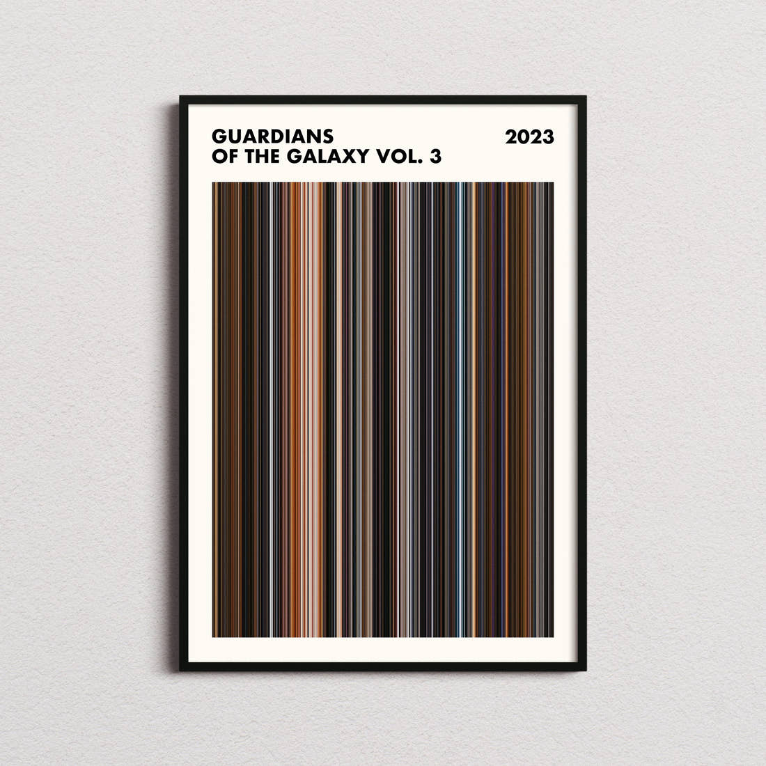 Guardians of the Galaxy Vol. 3 Movie Barcode Poster - Simplified