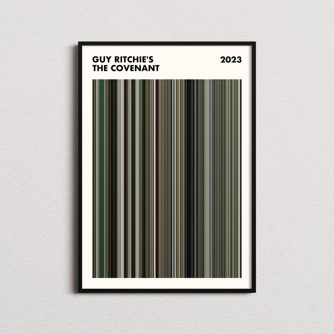Guy Ritchie's The Covenant Movie Barcode Poster - Simplified