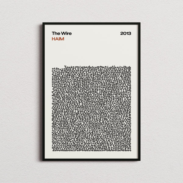 Haim The Wire Lyric Print