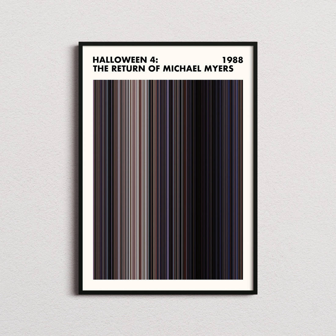 Halloween 4 Movie Barcode Poster - Simplified