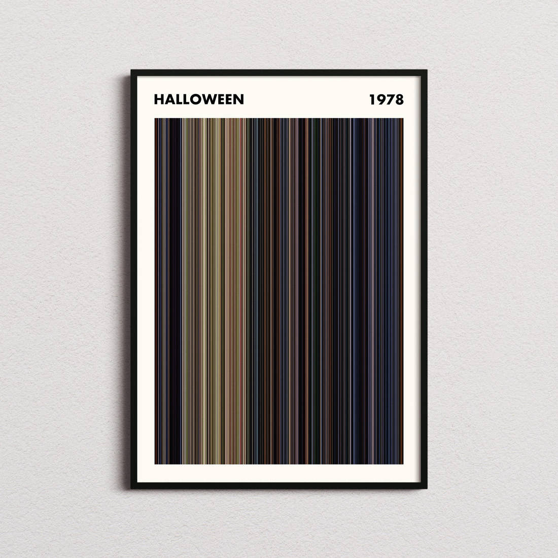 Halloween Movie Barcode Poster - Simplified