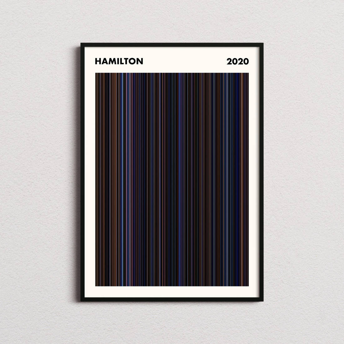 Hamilton Movie Barcode Poster - Simplified