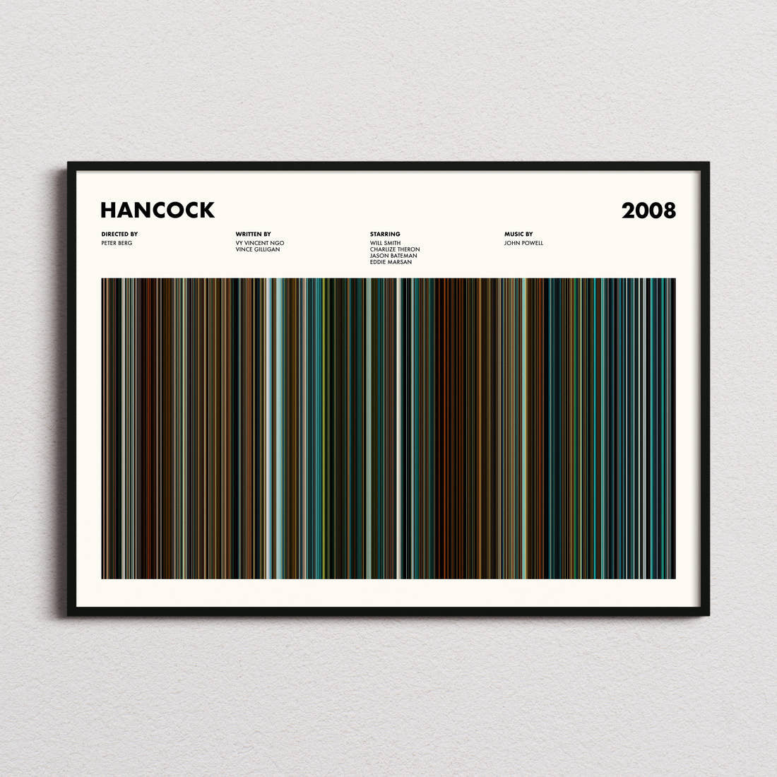Hancock Movie Barcode Poster