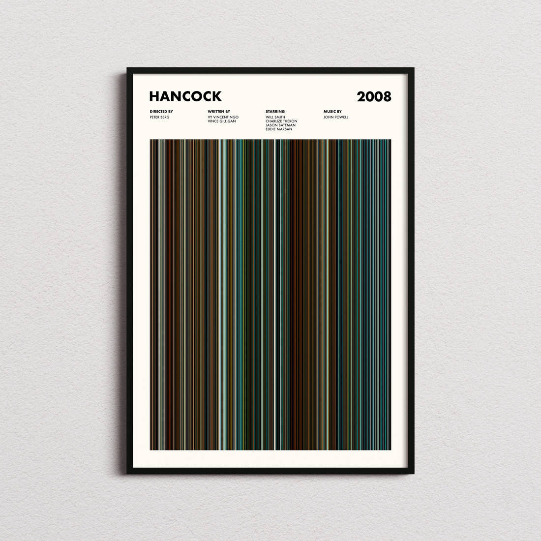 Hancock Movie Barcode Poster