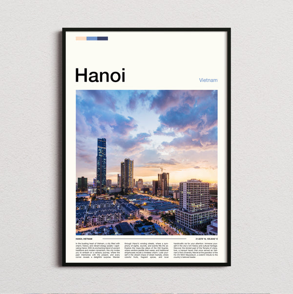 Hanoi - Skyline At Dusk - Travel Print