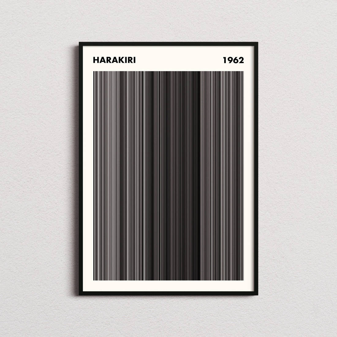 Harakiri Movie Barcode Poster - Simplified