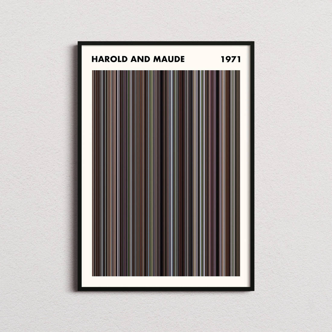 Harold and Maude Movie Barcode Poster - Simplified