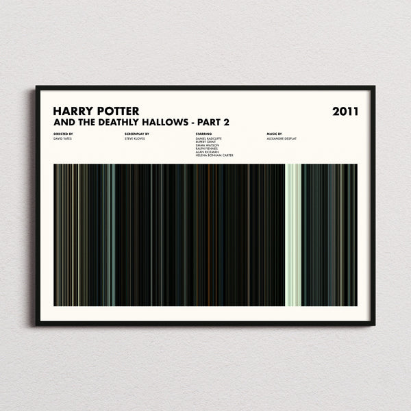 Harry Potter and the Deathly Hallows Part 2 Movie Barcode Poster