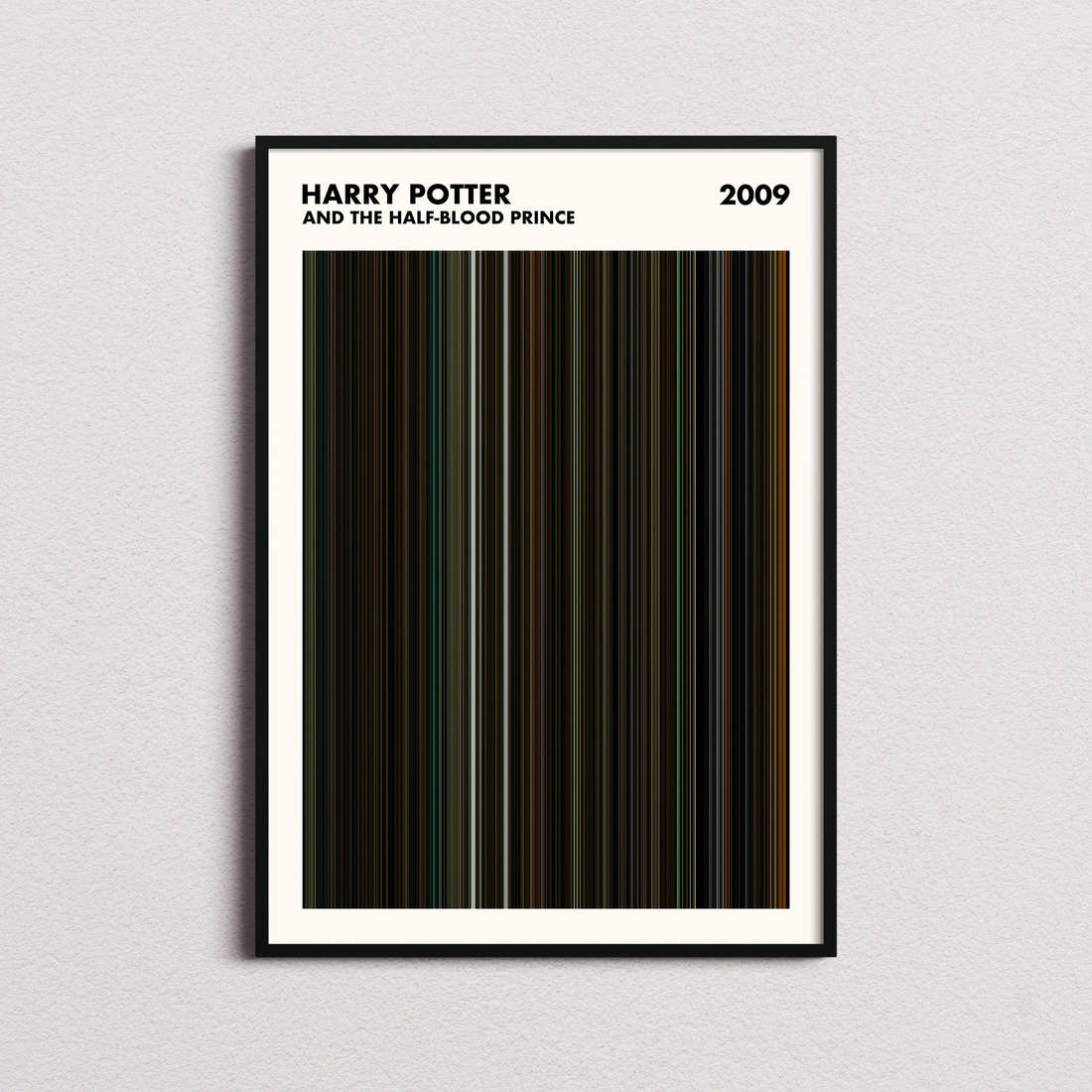 Harry Potter and the Half-Blood Prince Movie Barcode Poster - Simplified